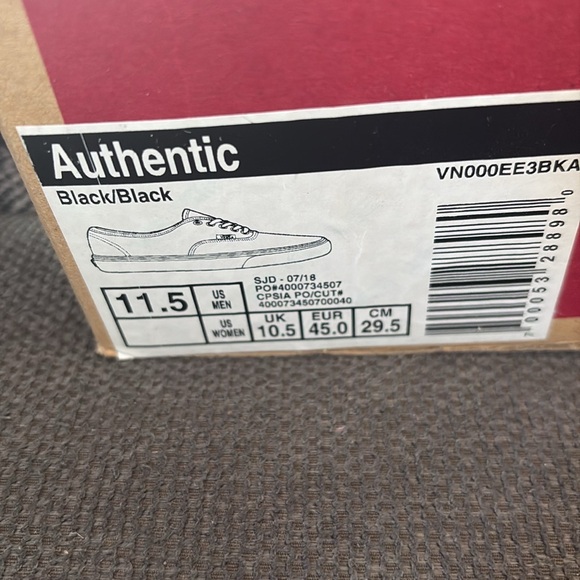 Vans authentic black shoes - new - Picture 3 of 3
